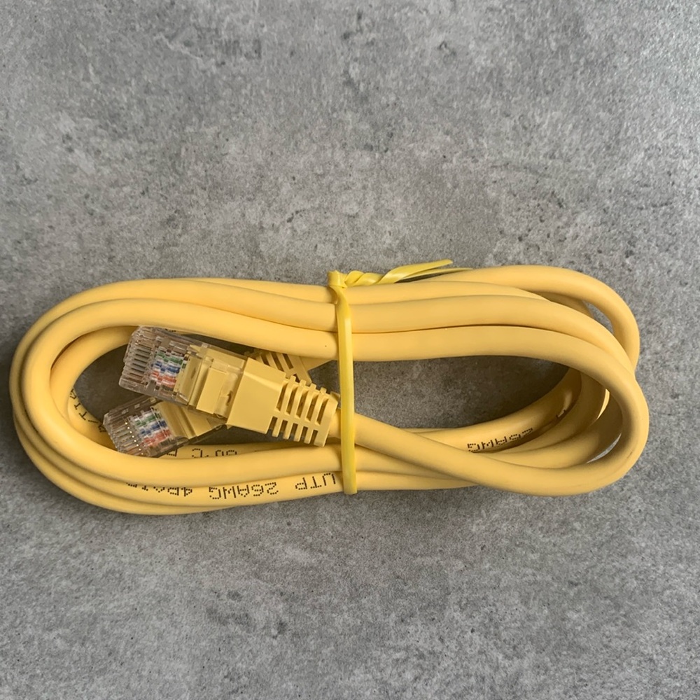 network cable yellow 3.28 Feet